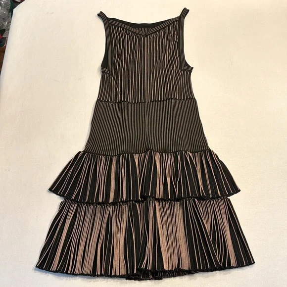 Alaïa Alaia Paris Tiered A-Line Dress in Black Viscose